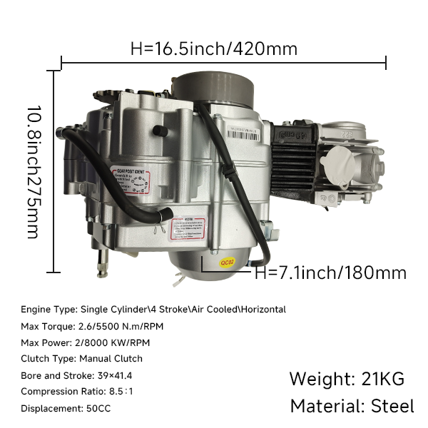 BS3352 -  50cc Semi Auto Kick start 4 speed