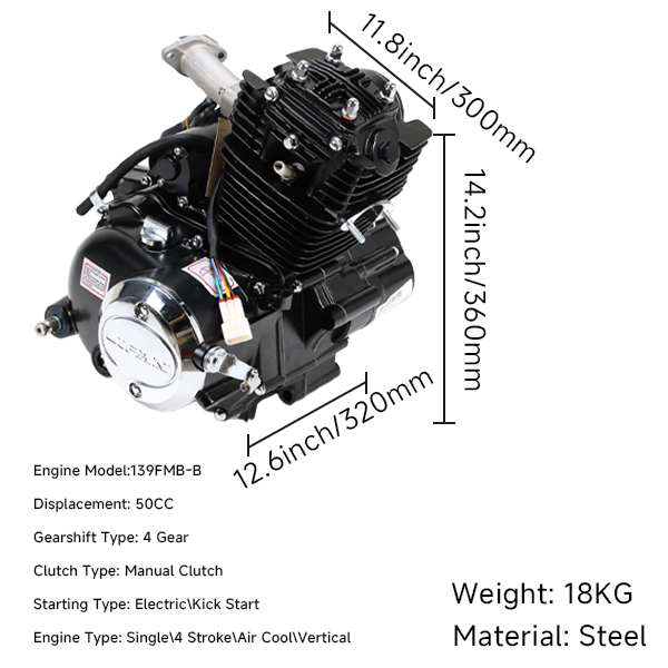 BS3488 - Complete Engine Mash Cobra Archive Lifan 139 Fmb-b 50cc Euro 3 Black