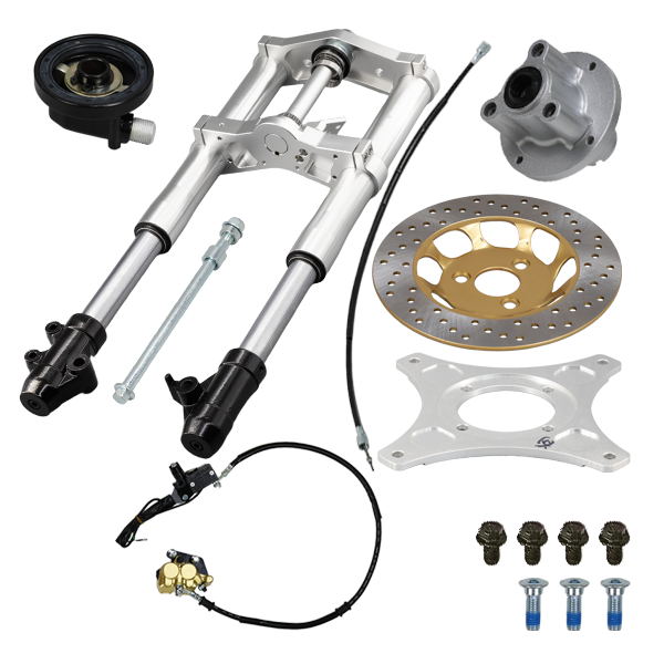BS3598 - DX 45mm USD Silver Front Forks With Bevel Front Brake Disc