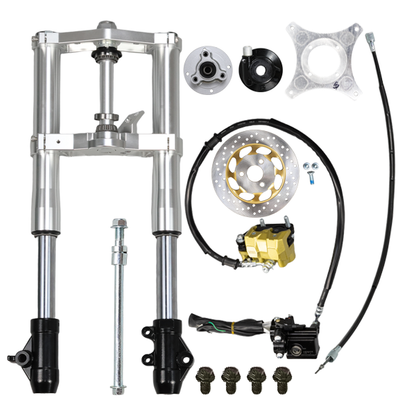 BS3598 - DX 45mm USD Silver Front Forks With Bevel Front Brake Disc