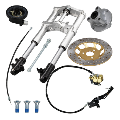 BS3600 - MUNK 45mm USD Silver Front Forks With Bevel Front Brake Disc