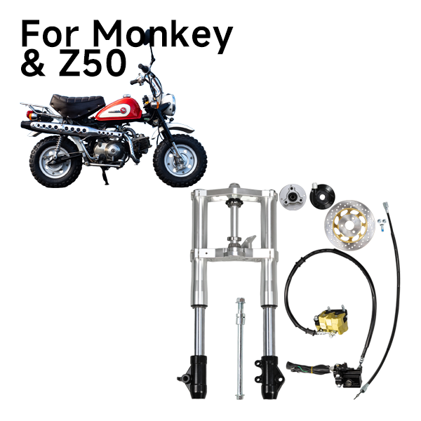 BS3600 - MUNK 45mm USD Silver Front Forks With Bevel Front Brake Disc