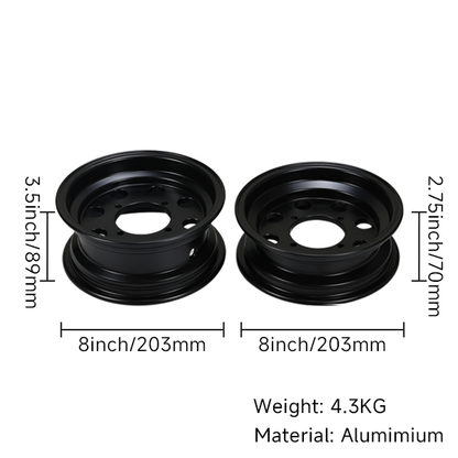 BS3686 - MUNK 8" RIMS TUBLESS IN BLACK