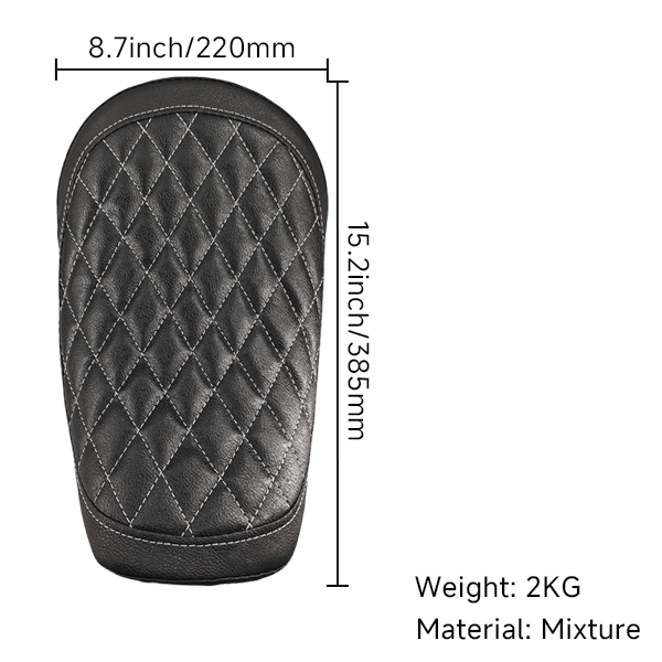 BS3713 - MUNK LOW SEAT WITH WHITE STITCHING  DIAMOND PATTERN