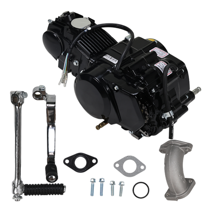 BS3726 - 107cc SEMI AUTO 4 SPEED KICK ONLY ENGINE IN BLACK