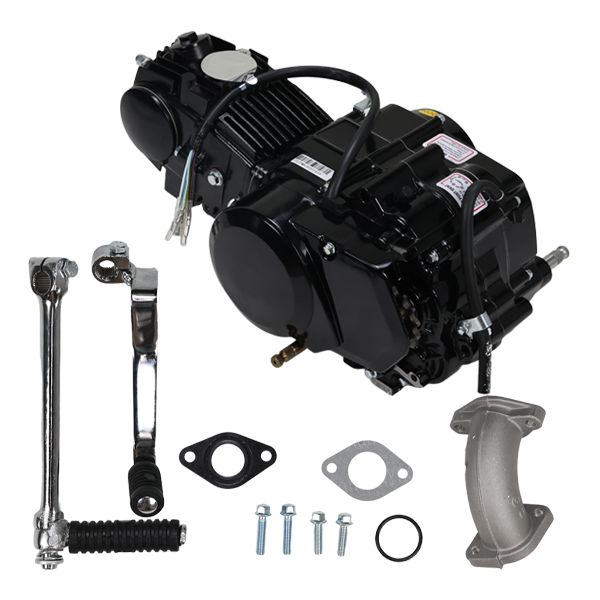 BS3726 - 107cc SEMI AUTO 4 SPEED KICK ONLY ENGINE IN BLACK