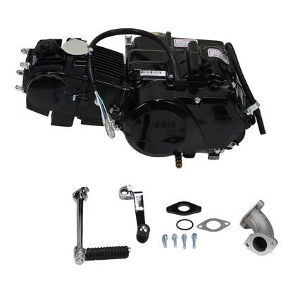 BS3726 - 107cc SEMI AUTO 4 SPEED KICK ONLY ENGINE IN BLACK