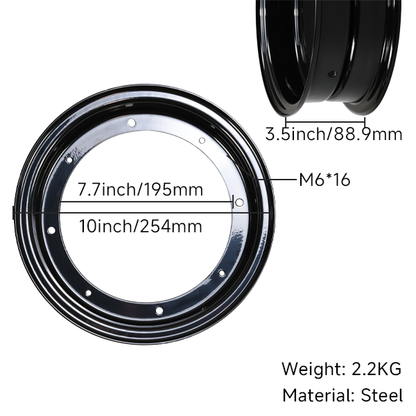 BS3787 - DX 3.5-10 Inch Steel Rim Black