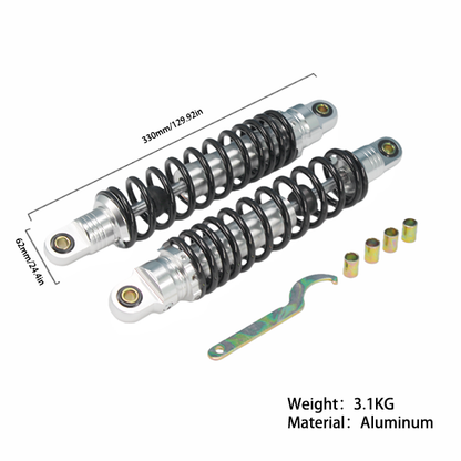 BS3800 - 330mm Black Spring Rear Shocks