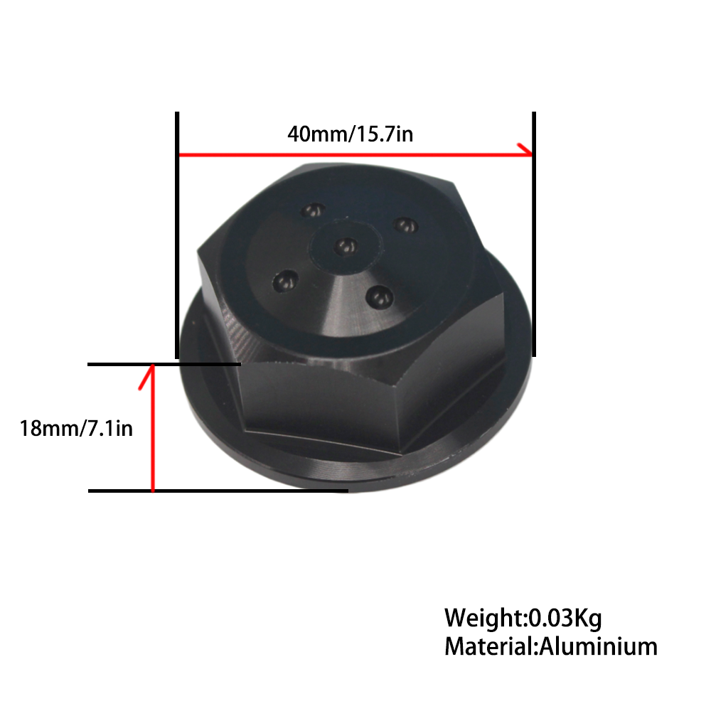 BS3803 - DAX ST125 MONKEY 125  CNC AFTER MARKET TOP YOKE NUT IN BLACK