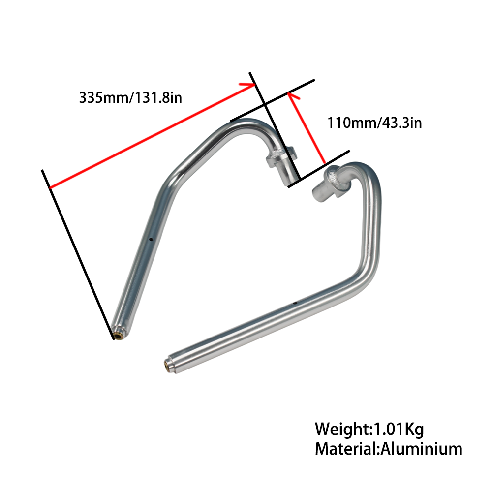 BS3804 - DAX ST125 AFTER MARKET ALUMINIUM HANDLE BARS IN ALLOY COLOUR
