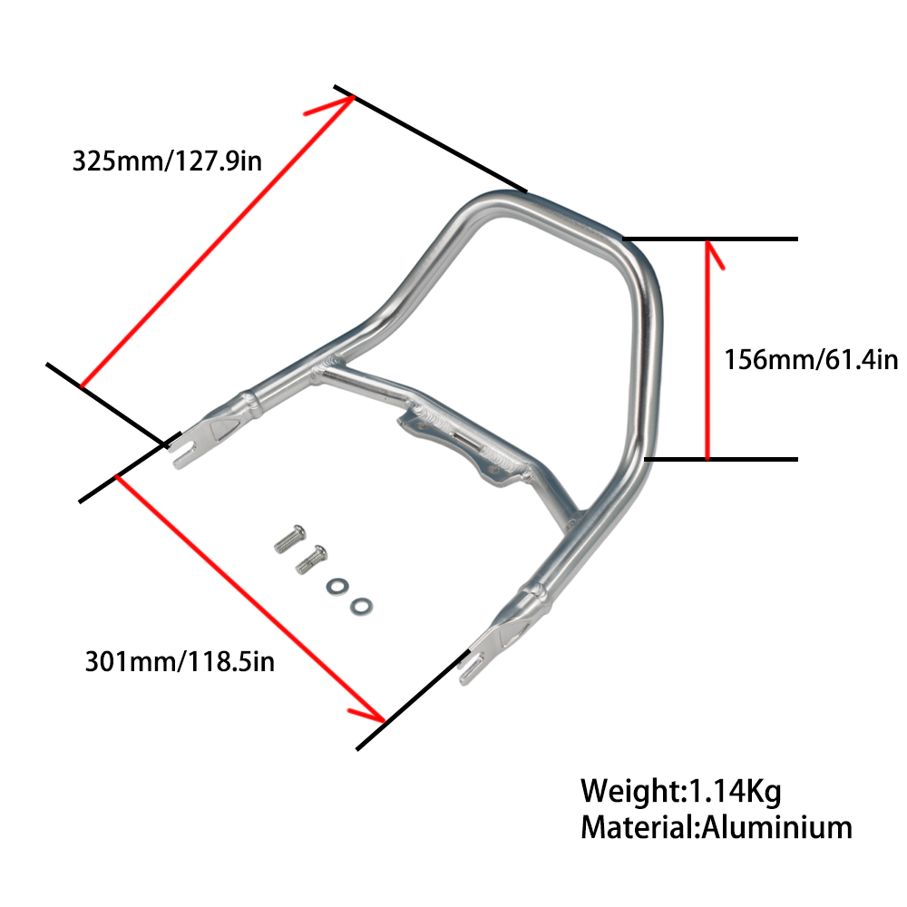 BS3806 - DAX ST125 AFTER MARKET ALUMINIUM REAR GRAB RAIL