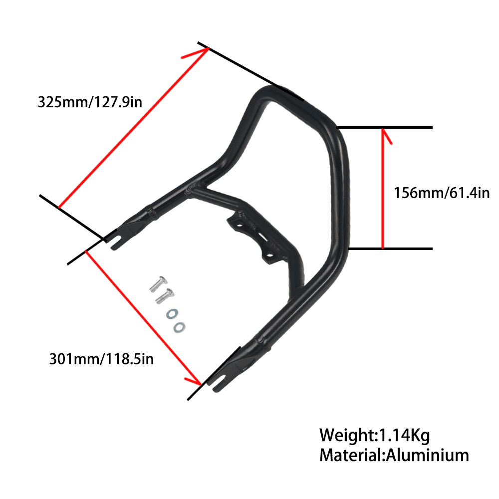 BS3807 - DAX ST125 AFTER MARKET ALUMINIUM REAR GRAB RAIL IN BLACK