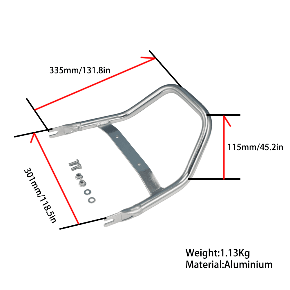BS3808 - HONDA Z125 AFTER MARKET ALUMINIUM REAR GRAB RAIL IN ALLOY COLOUR