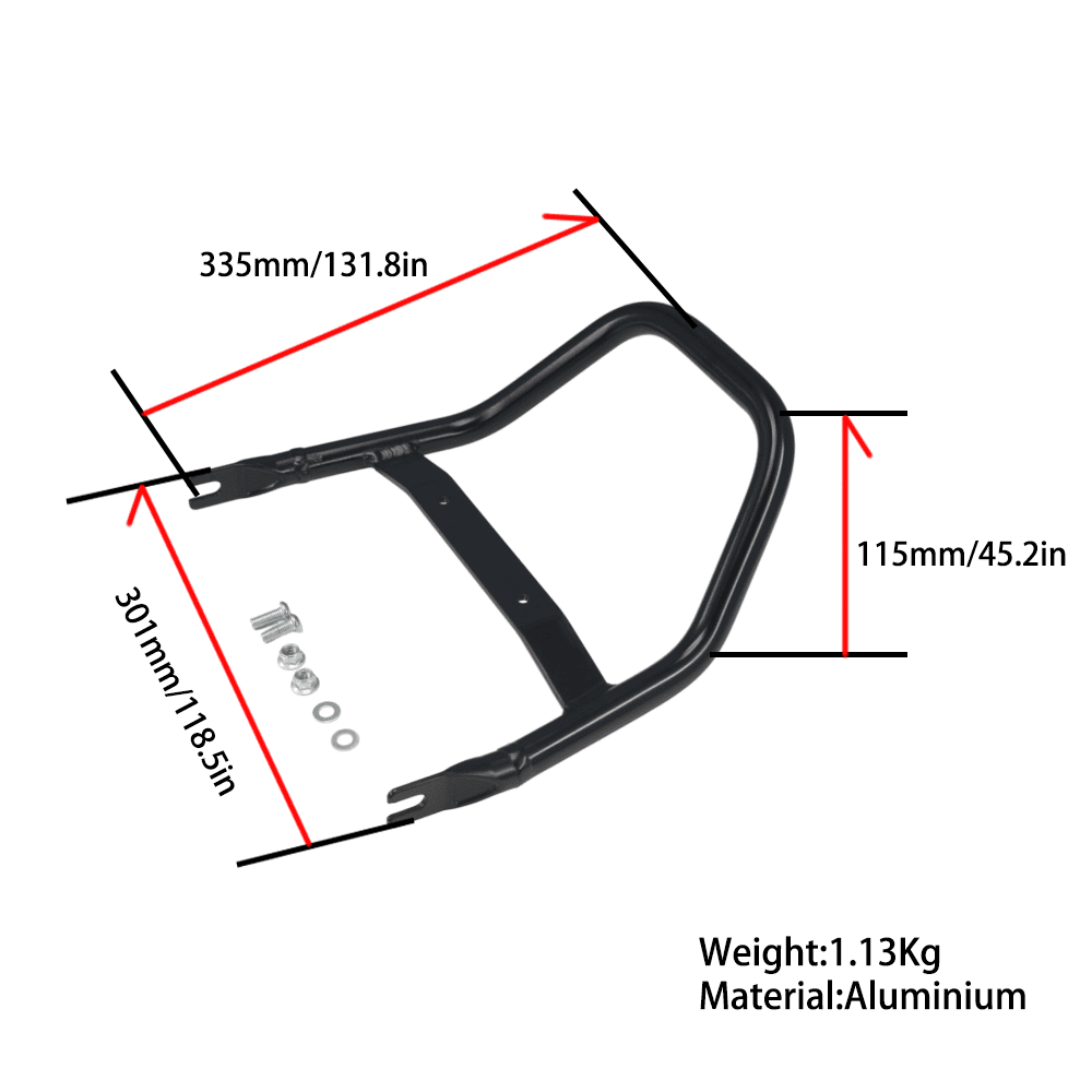 BS3809 - HONDA Z125 AFTER MARKET ALUMINIUM REAR GRAB RAIL IN BLACK