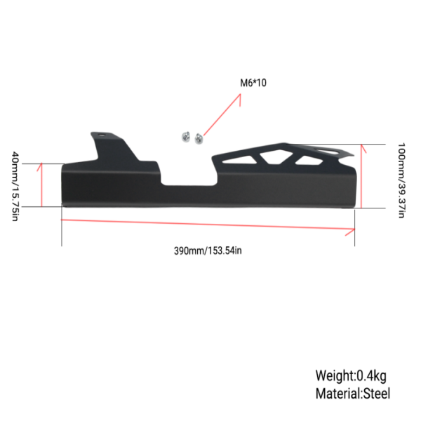 BS3823 - DAX ST 125 STEEL CHAIN GUARD IN BLACK