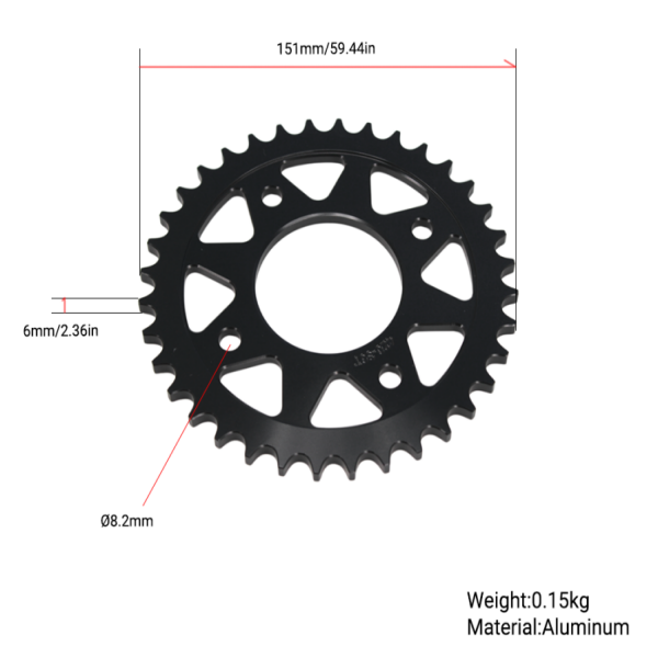 BS3825 - DAX ST 125 CNC Rear Sprocket 420-36TH In Black