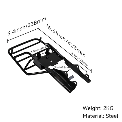 BS3836 - Black Rear Rack for Gorilla and Skyteam Bongo