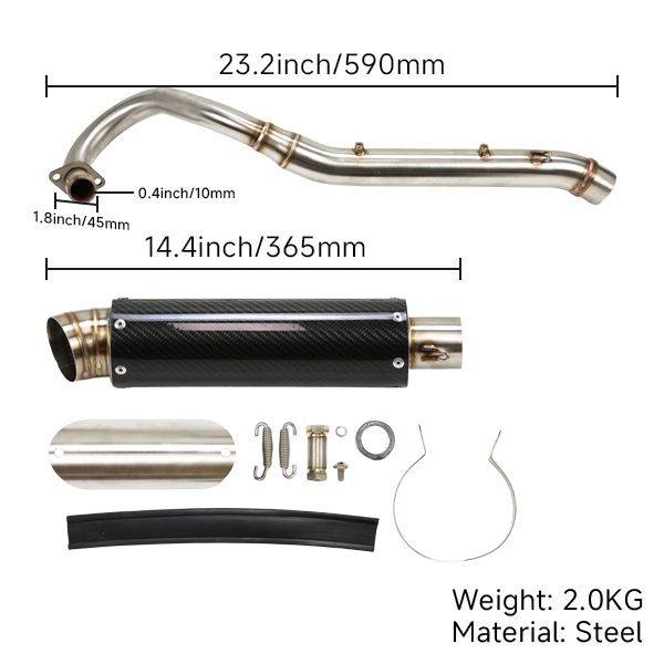 BS3844 - DX Carbon Up Swept Exhaust