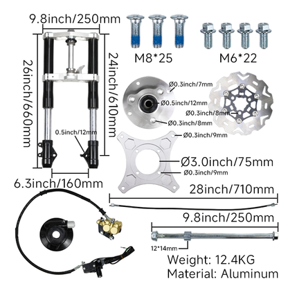 BS3851 - BLACK DX USD FORK WITH FLOATING BRAKE DISC