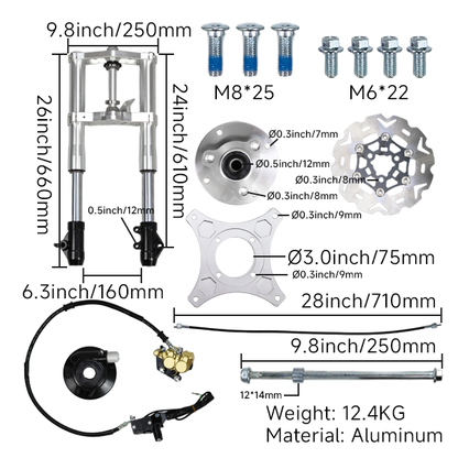 BS3852 - SILVER DX USD FORK WITH FLOATING BRAKE DISC