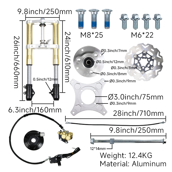 BS3853 - GOLD DX USD FORK WITH FLOATING BRAKE DISC