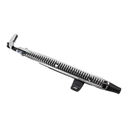 BS3925 - CT70 Exhaust In Black With Chrome Grill With E Mark For 50cc