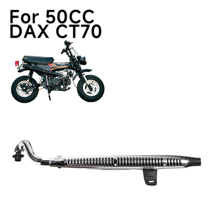 BS3925 - CT70 Exhaust In Black With Chrome Grill With E Mark For 50cc