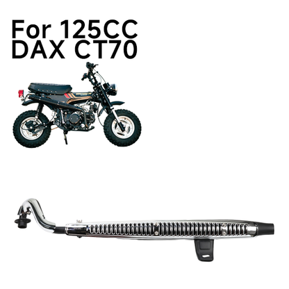 BS3926 - CT70 Exhaust In Black With Chrome Grill With E Mark For 125cc