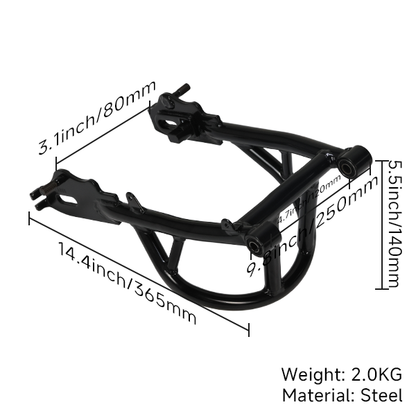BS3935 - MUNK BRACED METAL BLACK PLUS 5CM SWING ARM