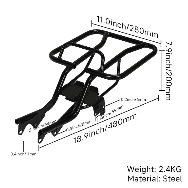 BS3937 - SKYTEAM REAR BACK RACK IN BLACK