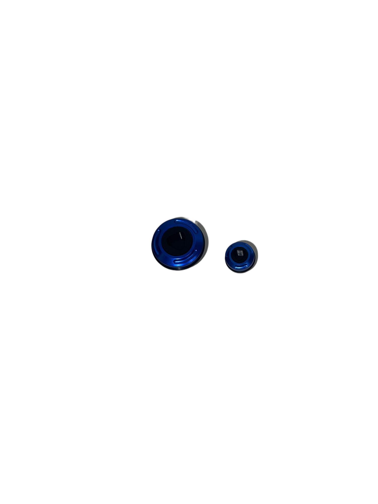 BS3962 - HONDA MONKEY Z125 AND DAX ST 125 AFTER MARKET LEFT SIDE ENGINE COVER SIGHT GLASS SCREW IN BLUE