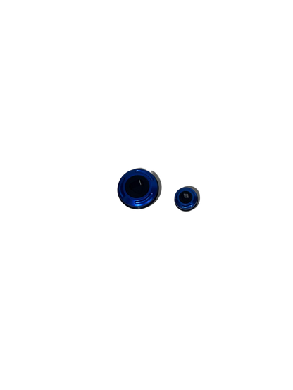 BS3962 - HONDA MONKEY Z125 AND DAX ST 125 AFTER MARKET LEFT SIDE ENGINE COVER SIGHT GLASS SCREW IN BLUE