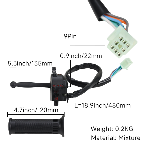 BS4027 - MUNK BLACK SWITCH WITH CLUTCH LEVER