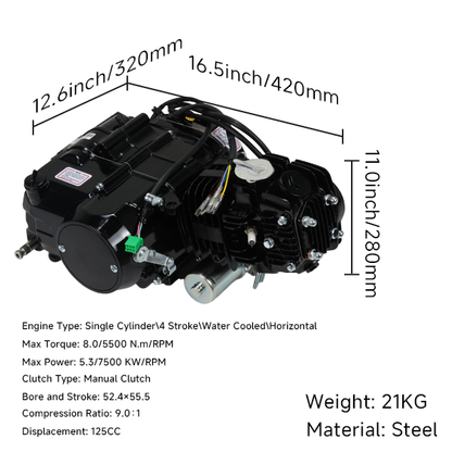 BS4033 - ELECTRIC START 125CC BLACK ENGINE