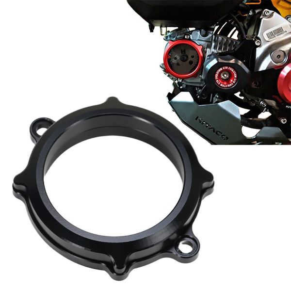 BS4118 - HONDA ST 125 AND MONKEY Z 125 AFTER MARKET ENGINE LEFT SIDE CNC GLASS TIMING CHAIN COVER IN BLACK