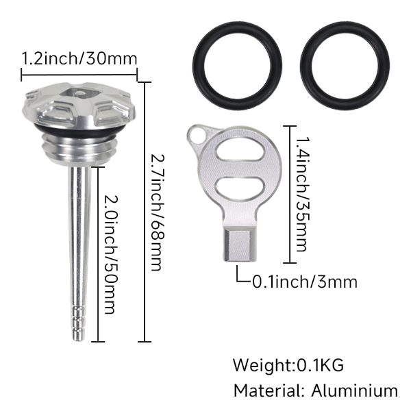 BS4119 - HIGH FINISH CNC OIL CAP IN SILVER FOR HD ENGINES