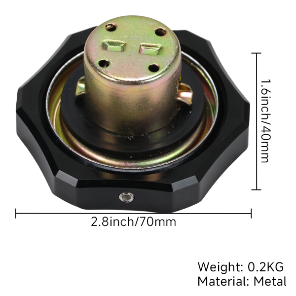 BS4123 - NEW DESIGN FUEL CAP CNC FOR CT70 IN BLACK