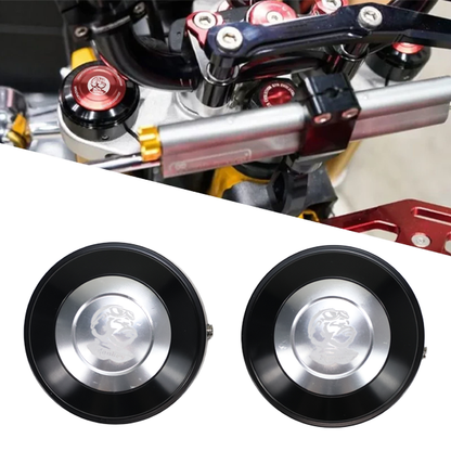 BS4127 - CNC FORK TOP FOR THE USD FORKS 45MM IN BLACK AND ALLOY