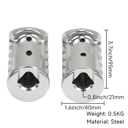 BS4131 - VERY HIGH QUALITY CNC FOOT PEGS FOR CT70 AND Z50 IN ALLOY COLOUR