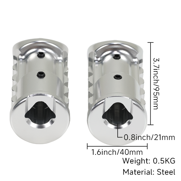 BS4131 - VERY HIGH QUALITY CNC FOOT PEGS FOR CT70 AND Z50 IN ALLOY COLOUR