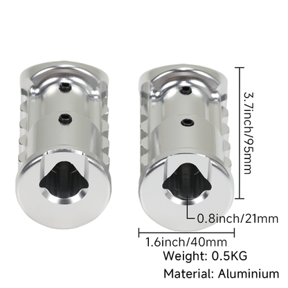 BS4131 - VERY HIGH QUALITY CNC FOOT PEGS FOR CT70 AND Z50 IN ALLOY COLOUR