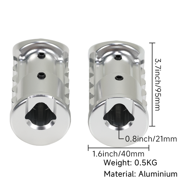 BS4131 - VERY HIGH QUALITY CNC FOOT PEGS FOR CT70 AND Z50 IN ALLOY COLOUR