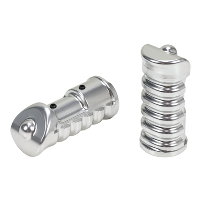 BS4131 - VERY HIGH QUALITY CNC FOOT PEGS FOR CT70 AND Z50 IN ALLOY COLOUR