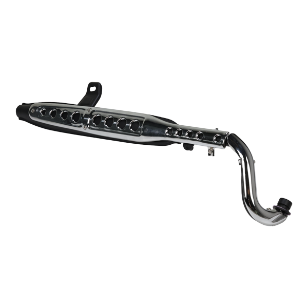 BS4134 - STANDARD LOOKING 50CC DX EXHUAST IN BLACK WITH E  MARK