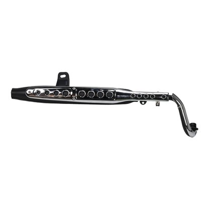 BS4134 - STANDARD LOOKING 50CC DX EXHUAST IN BLACK WITH E  MARK