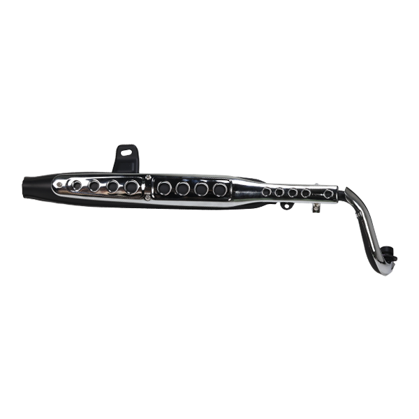 BS4134 - STANDARD LOOKING 50CC DX EXHUAST IN BLACK WITH E  MARK