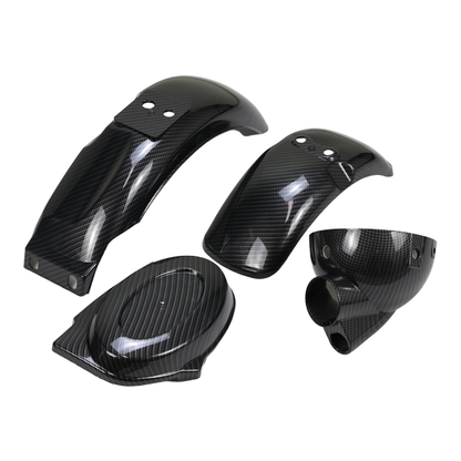 BS4173 - Z50 BLACK CARBON LOOKING FRONT AND REAR FENDER HEAD LIGHT SHELL AND SIDE PANEL AS A SET
