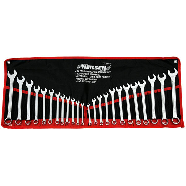 CT0087 - 25pc Combination Spanner Set