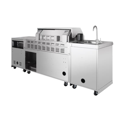 CT0271 - Stainless Steel BBQ Grill With Sink And Cooler